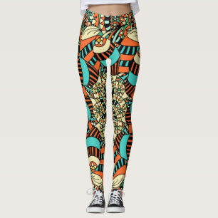 Leggings Moda De Patrón Floral Y Glamour Sin Marea