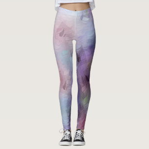 Leggings Moda de plantilla de colores púrpura rosa azul tre