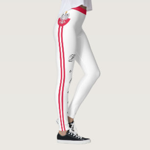 Leggings Moda de Polonia y bandera polaca, hinchas de viaje