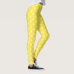 Leggings Moda del patrón de puntos de polka blanco amarille<br><div class="desc">Personalizado, retro, fresco, lindo, moda, elegante, a la moda, de moda, respirable, cosido a la mano, puntos de polka blanco sobre el patrón amarillo de las mujeres viajes de toda la moda entrenamiento de deportes de yoga gimnasia corriendo pantalones de piernas, que se estira para adaptarse a tu cuerpo, abrazos...</div>