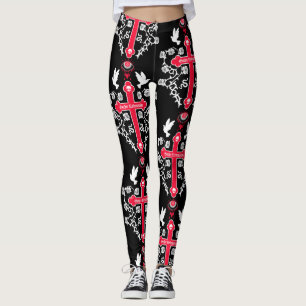 Leggings Moda del Punk de gótico Post