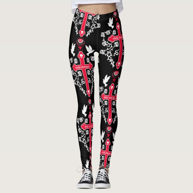 Leggings Moda del Punk de gótico Post (Anverso)