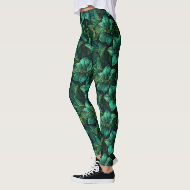 Leggings Moda Deporte Verde Amarilis Regalos De Lujo Para  (Izquierda)