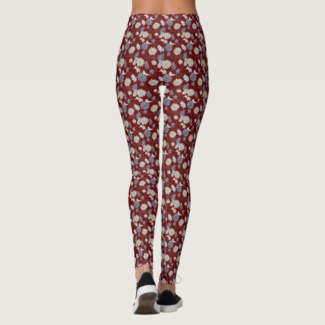 Leggings Moda elegante Flor silvestre (Reverso)
