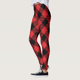 Leggings Moda Elegante Navidades de una mujer vestida de ro