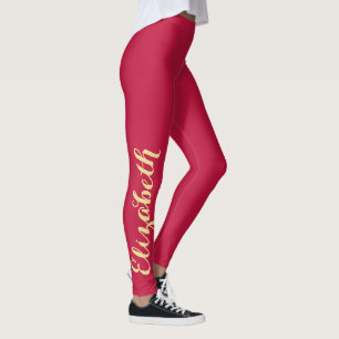 Leggings Moda Elegante Nombre Personalizado Taller De Yoga 