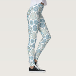 Leggings Moda festiva Floral Mandala Patrón de nevadas