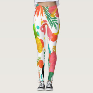Leggings Moda floral del verano de las hojas de la