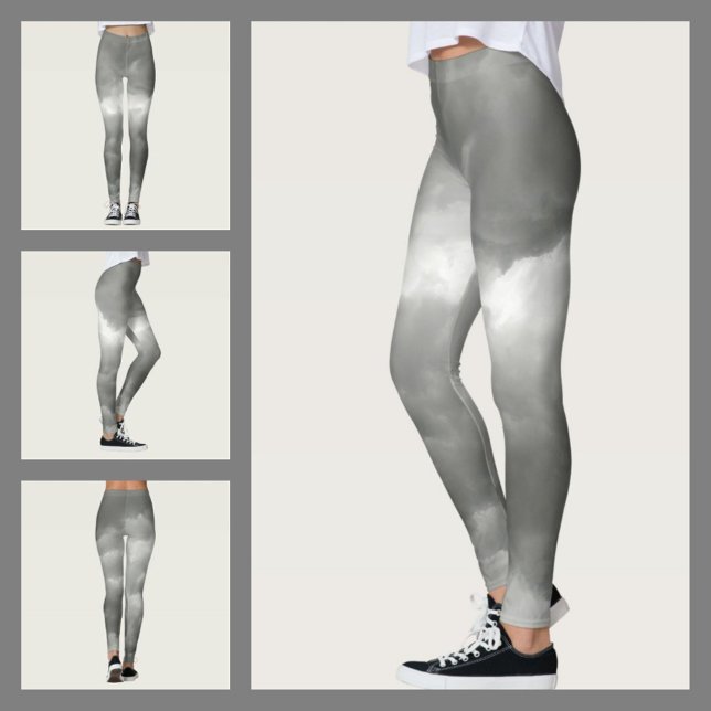 Leggings Moda gris de nubes de tormenta gris (Subido por el creador)