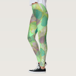 Leggings Moda Mariposa de Oro Pistachio Violet