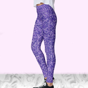 Leggings Moda moderna de diseño en blanco y azul real