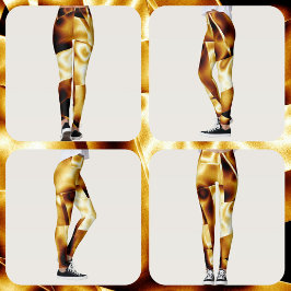 Leggings Moda moderna del Glam Dorado Bronze