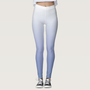 Leggings Moda moderna Ombre azul y blanco