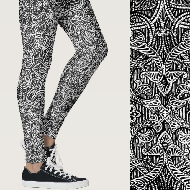Leggings Moda moderna y moderna en blanco y negro (Subido por el creador)