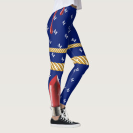 Leggings Moda Navy Elegante Lips Regalo Bday Beauty Chica 