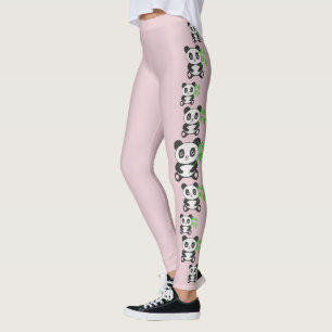 Leggings Moda Original Caricatura Divertida panda de punto 
