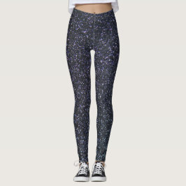 Leggings Moda Purpurina negro