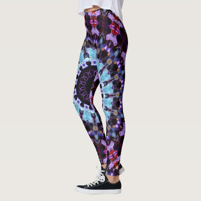 Leggings Moda retro psicodélica Mandala Trippy Hippie Boho (Izquierda)