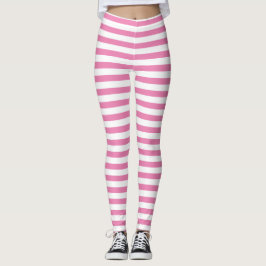 Leggings Moda Tirada mínima rosa y blanca