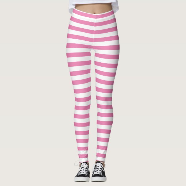 Leggings Moda Tirada mínima rosa y blanca (Anverso)