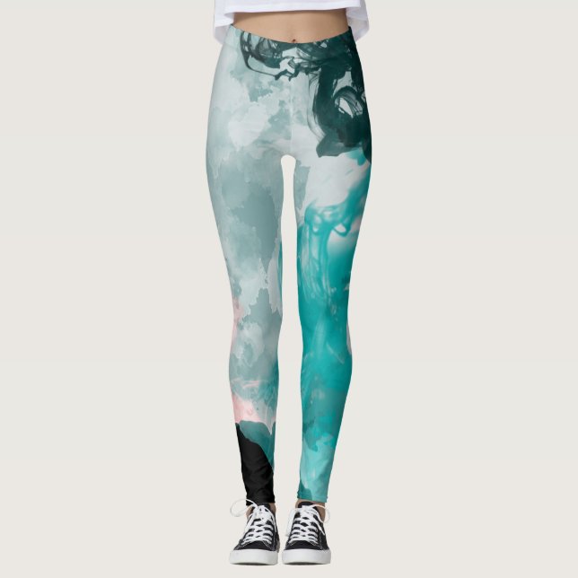 Leggings Moda Verde azulada turquesa azul turquesa azul osc (Anverso)
