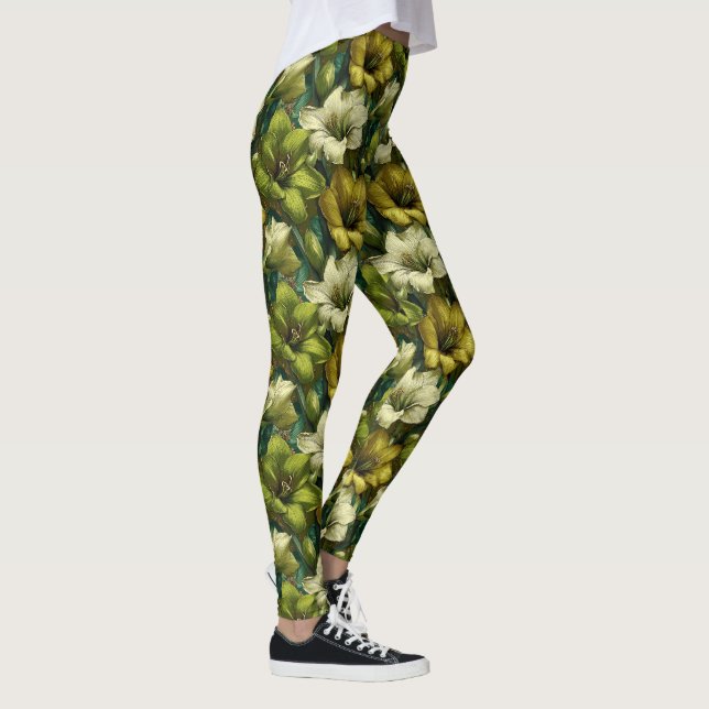 Leggings Moda Verde Fitness Amaryllis Acento Navidad  (Derecha)