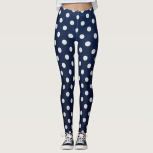 Leggings Moda y puntos de polka blanco y sin tiempo