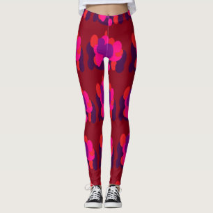 Leggings Modalidades de globo rosa oscuro vino rojo y morad