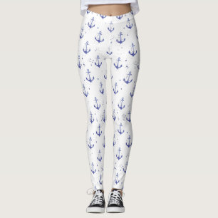 Leggings Modelo 2 del ancla de la acuarela