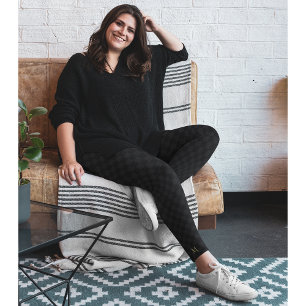 Leggings Modelo a cuadros elegante elegante negro con
