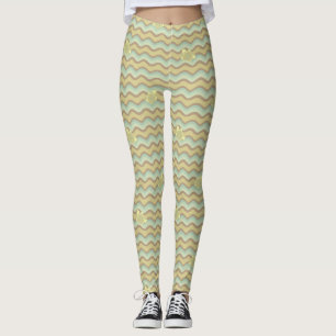 Leggings modelo abstracto colorido, ondas