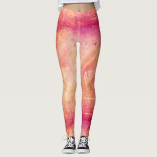 Leggings Modelo abstracto de la puesta del sol