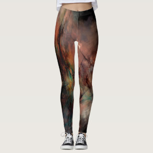 Leggings Modelo abstracto del negro oscuro y del azul