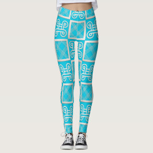 Leggings modelo africano con los simbols