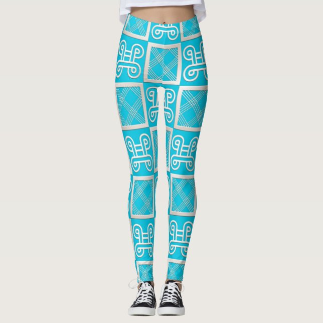 Leggings modelo africano con los simbols (Anverso)