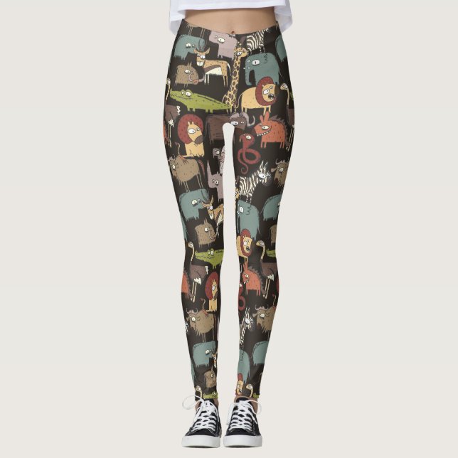 Leggings Modelo africano de los animales (Anverso)
