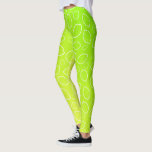 Leggings modelo amarillo verde fresco del limón del verano<br><div class="desc">Diseño lindo y fresco que ofrece el modelo del limón y amarillo y verde de la pendiente.</div>