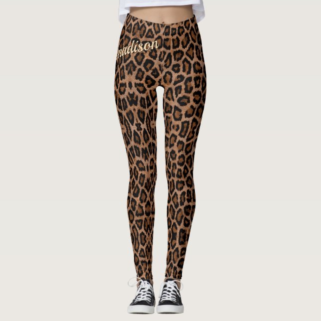 Leggings Modelo animal magnífico de moda del gato grande (Anverso)
