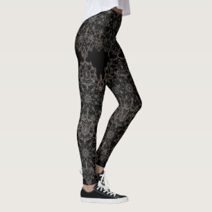 Leggings Modelo atado elegante del oro