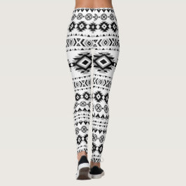 Leggings Modelo azteca blanco y negro