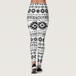 Leggings Modelo azteca blanco y negro