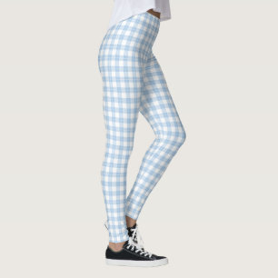 Leggings Modelo azul claro y blanco clásico de la tela