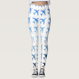 Leggings Modelo azul del aeroplano de la pendiente