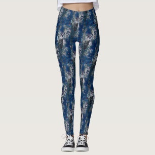 Leggings Modelo azul del búho y de las uvas