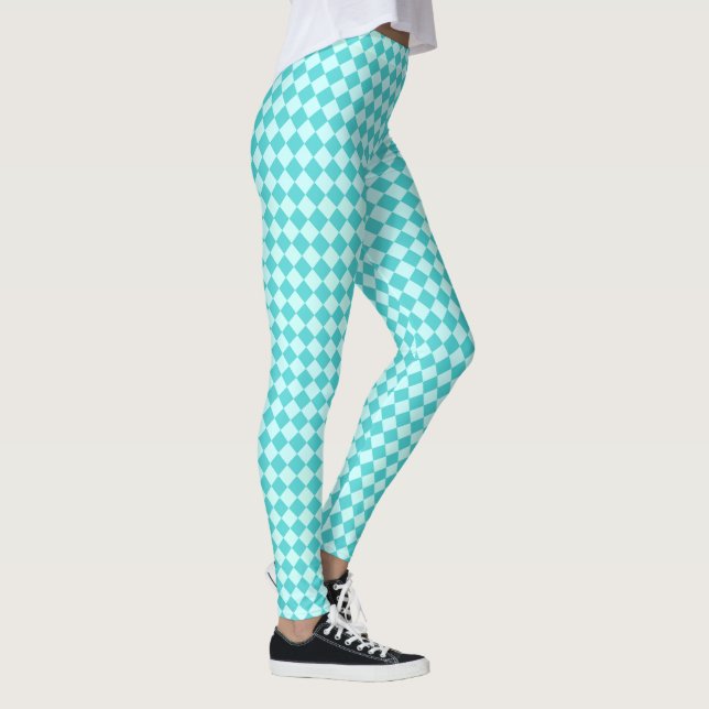Leggings Modelo azul del diamante de la combinación de (Derecha)