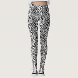 Leggings Modelo blanco de la raya del tigre