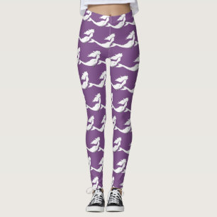 Leggings Modelo blanco subacuático de las sirenas