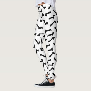 Leggings Modelo blanco y negro del Dachshund