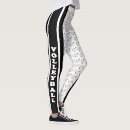 Leggings Modelo blanco y negro del voleibol