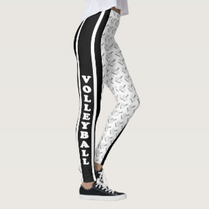 Leggings Modelo blanco y negro del voleibol